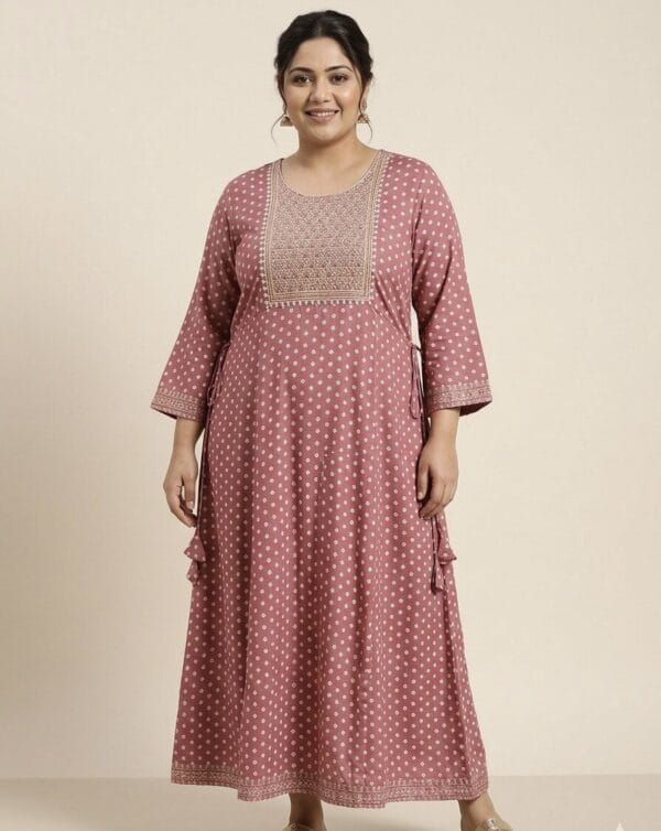 Onion Pink plus Size Anarkali Sri Lanka