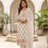 Nature Inspired Leaf Print Crepe Silk Suit Sri Lanka