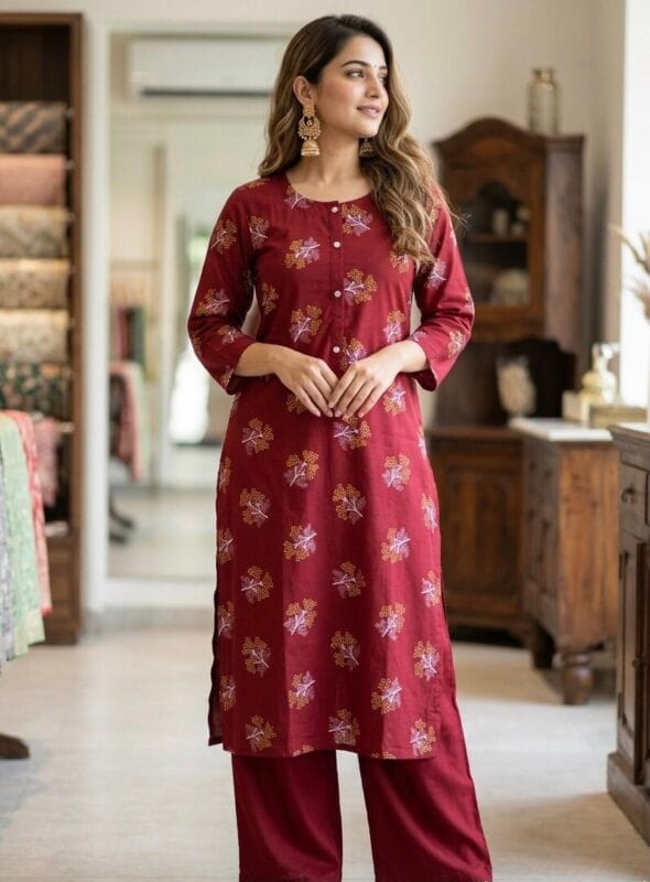 Royal Maroon Comfort Co-Ord Set Sri Lanka