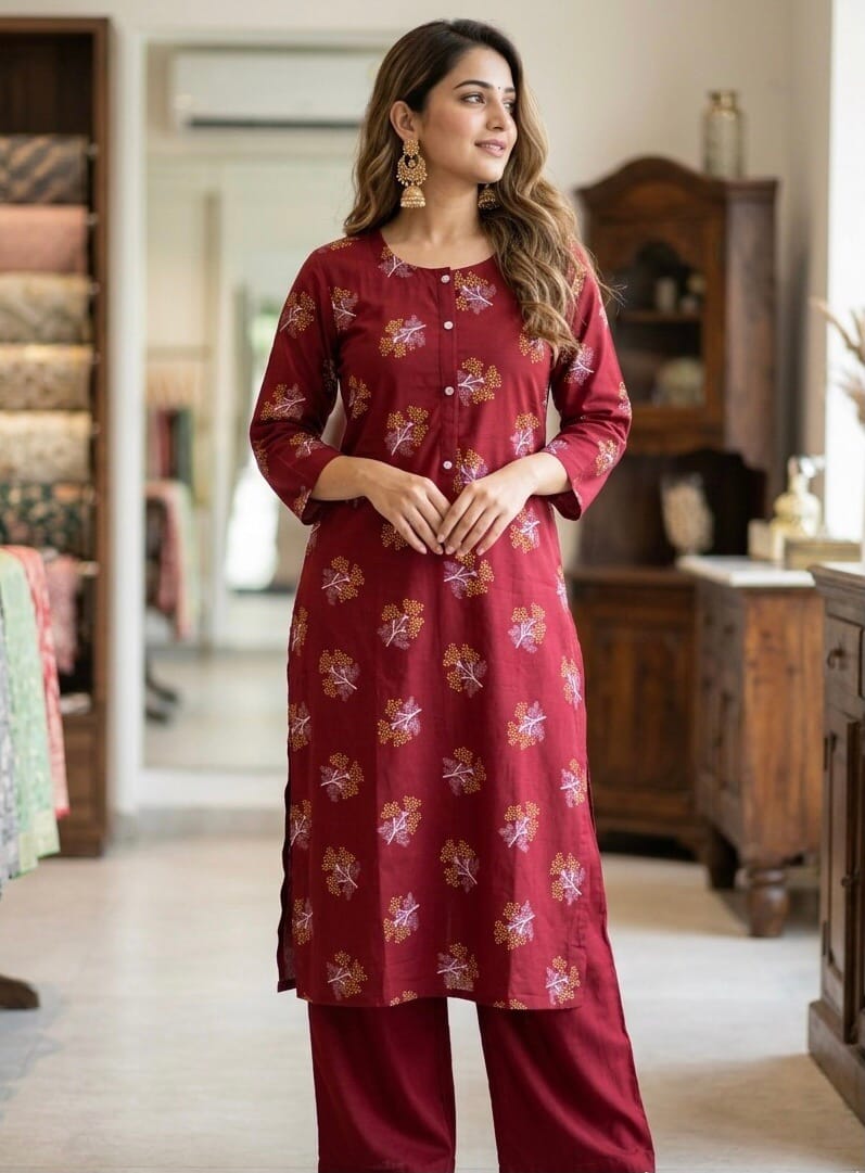 Royal Maroon Comfort Co-Ord Set Sri Lanka
