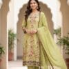Festive Pista Green Crepe Silk Suit Sri Lanka