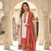 White Elegant Rangoli Kurti Set Sri Lanka