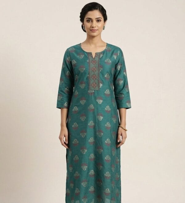 Traditional Neck Line Embroidered Kurti Sri Lanka