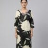 Black And White Flora Bloom Kurti Sri Lanka