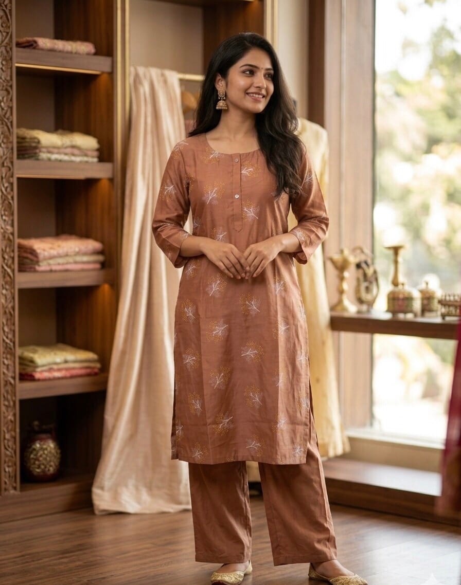 Heritage Bloom Co-Ord Set Kurti Sri Lanka
