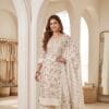Off White Elegant Mirror Work Garara Set Kurti Sri Lanka