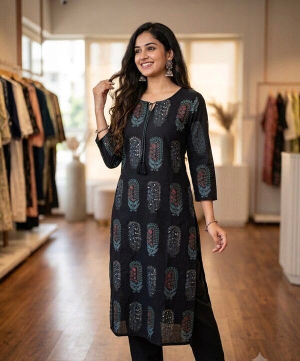 Classic Printed Mul Cotton Co-Ord Set Sri Lanka