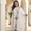 White Embroidered Plus Size Kurti Set Sri Lanka