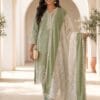 Pista Green Lace Work Suit Sri Lanka