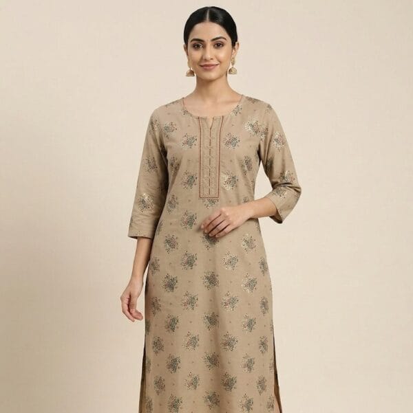 Women’s Ethnic Printed Straight Kurti Sri Lanka