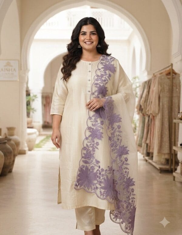 Charm Off -White Plus Size Set Kurti Sri Lanka