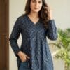 Gold Print Casual Alia Cut Kurti Sri Lanka