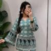 Ajrakh Print Pakistani Bell Sleeve short kurti Sri Lanka