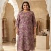Purple Elegant Plus Size Casual Kurti Sri Lanka
