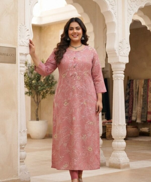 Blush Pink Charm Plus Size Casual Wear Sri Lanka