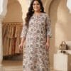 White Elegance Plus Size Kurti Sri Lanka