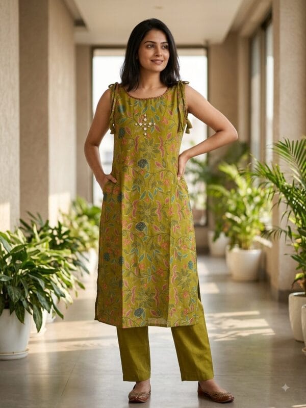 Elegant Sleeveless Co-Ord Set Kurti Sri Lanka