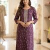 Purple Bloom Printed Kurti Sri Lanka