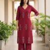V-Neck Cotton Co-Ord Set Kurti Sri Lanka