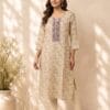 Off-White Printed Daily Wear Kurti Sri Lanka