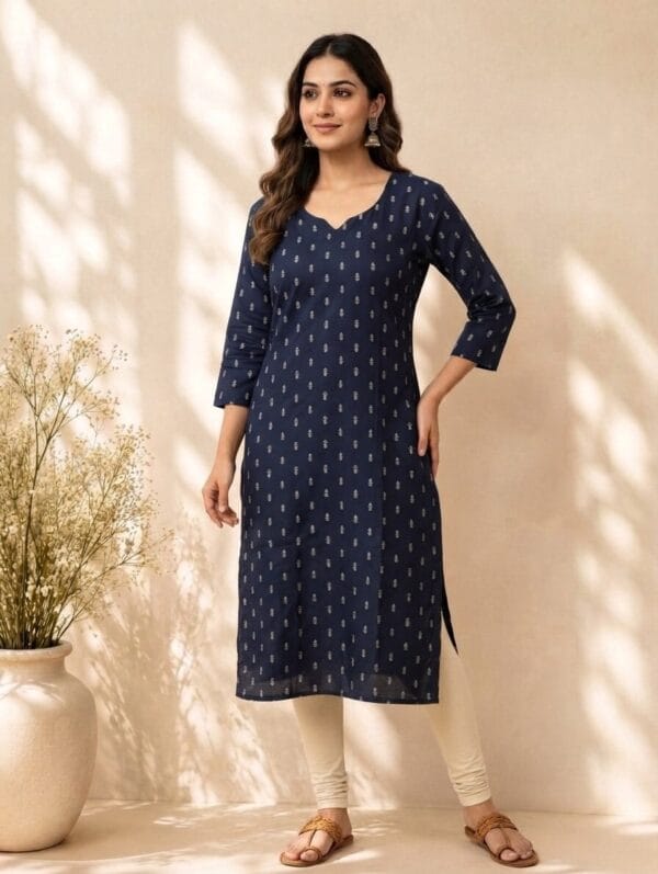 Navy Blue Cotton Casual Wear Sri Lanka