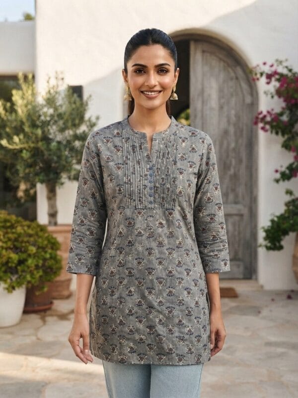 Comfort Cotton Printed Short Kurti Sri Lanka