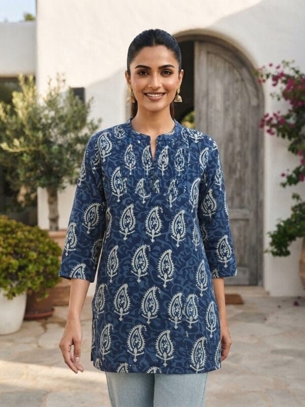 Charm Printed Casual Short Kurti Sri Lanka