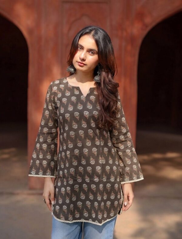 Trendy Printed Cotton Short Kurti Sri Lanka