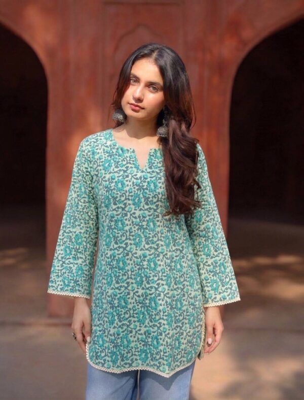 Comfort Cotton Charm Printed Short Kurti Sri Lanka