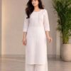 Pure White Embroidered Casual Kurti Sri Lanka