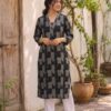 Ethnic Back And White Printed Casual Wear Sri Lanka