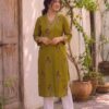 High Neck Cotton Printed Casual Kurti Sri Lanka
