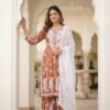 Peach Blooming Beauty Embroidered suit Sri Lanka