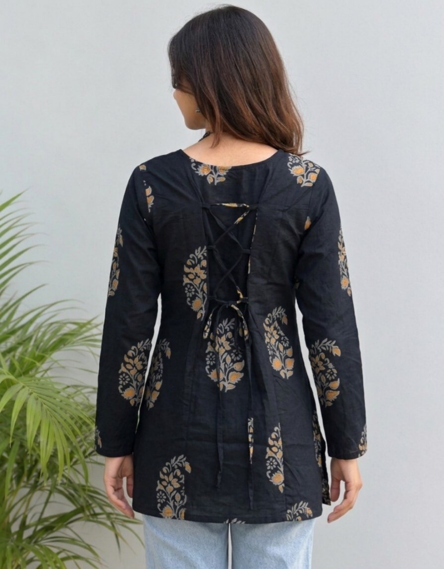 Charm Adjustable Tie Back Short Kurti Copy - image 2 Sri Lanka