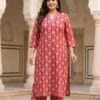 Charm Printed Plus Size V-neck Cotton Co-Ord Set Sri Lanka