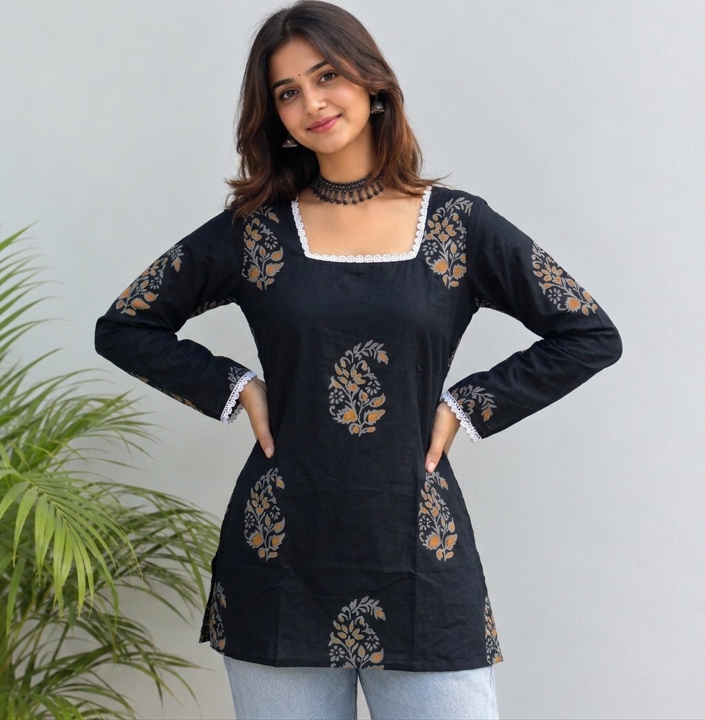 Charm Adjustable Tie Back Short Kurti Copy Sri Lanka