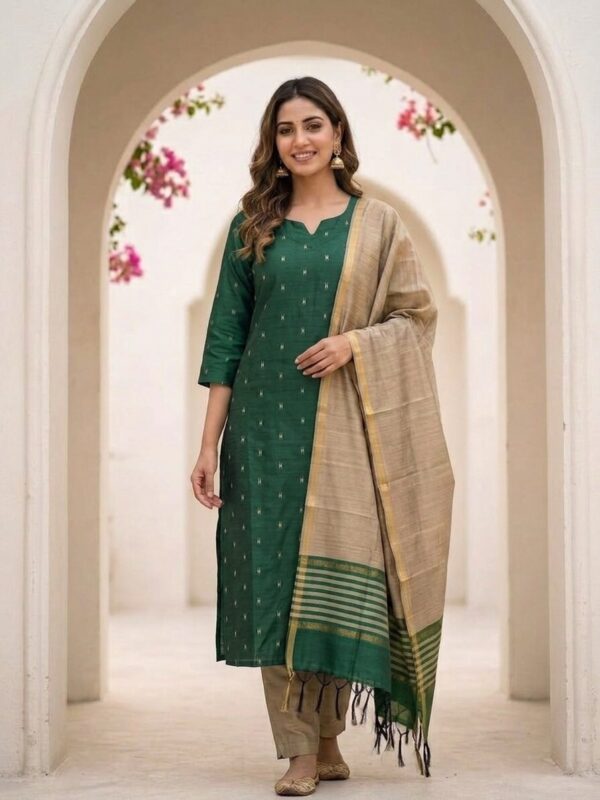 Golden Grace Raw Silk Set Kurti Sri Lanka